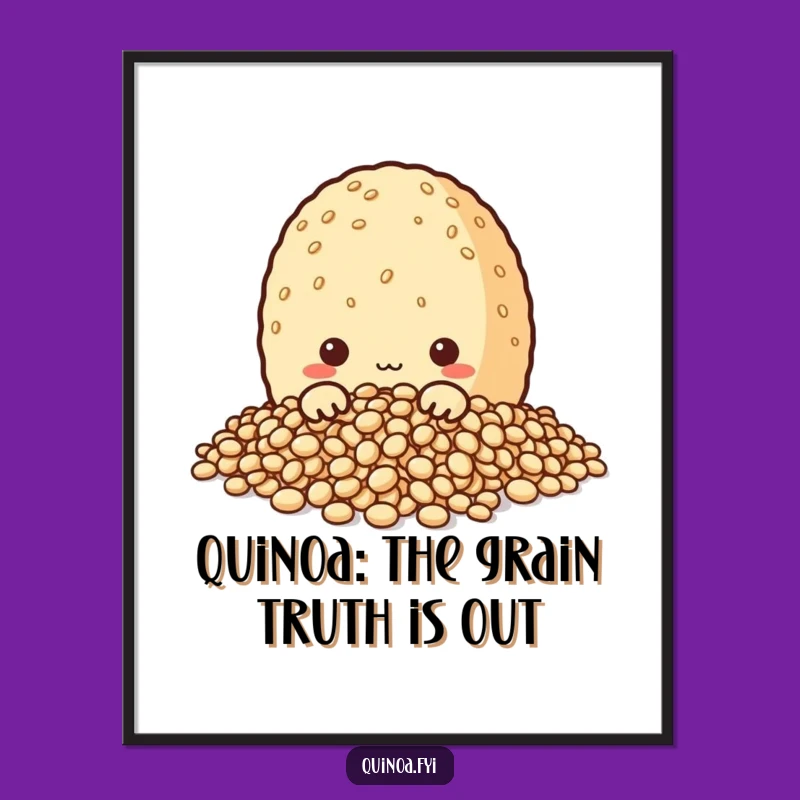 Free Printable Wall Art: Whimsical Quinoa Peek Funny Downloadable Poster