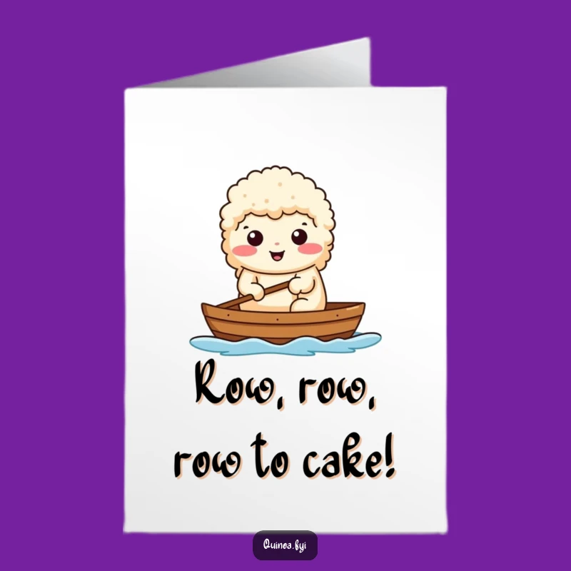 Free Printable Birthday Card: Determined Quinoa Sailor, Funny Voyage, Downloadable Gift