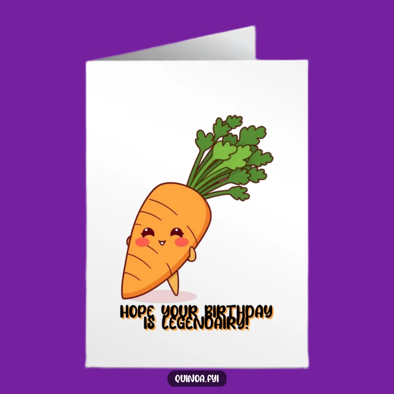 Free Printable Birthday Card: Giggling Quinoa & Carrot, Funny Downloadable Gift Surprise