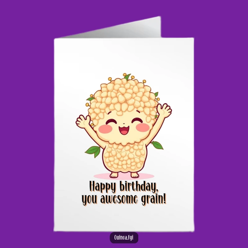 Free Printable Birthday Card: Smiling Quinoa Bunch Fun Downloadable Gift