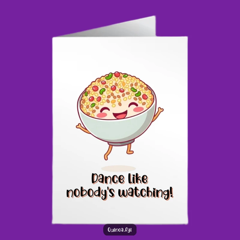Free Printable Funny Quinoa Birthday Card: Silly Dance Downloadable, Perfect DIY Gift