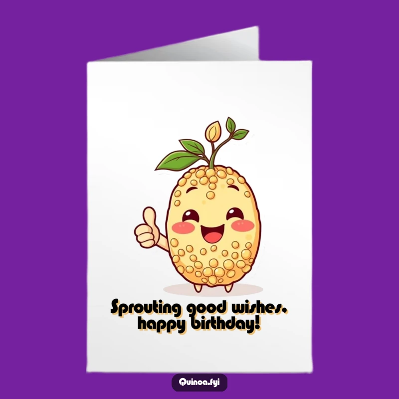 Free Printable Thumbs-Up Quinoa Birthday Card - Funny DIY Downloadable Gift