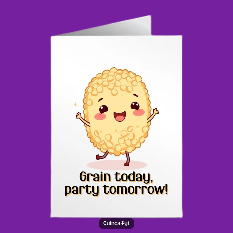 Free Printable Birthday Card: Funny Quinoa Jig for a Joyful Downloadable Gift