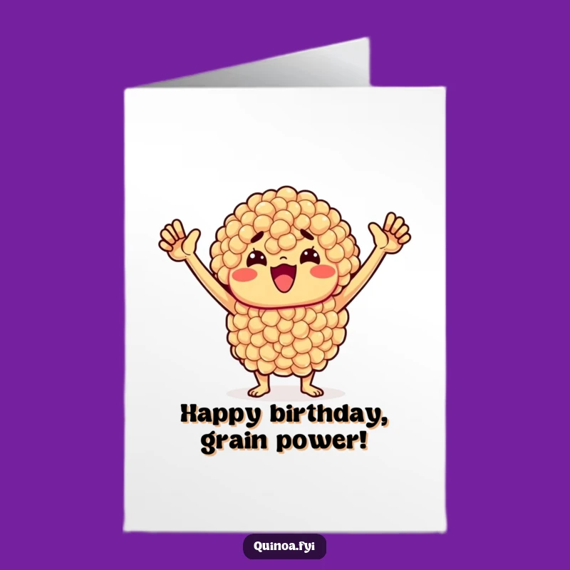 Free Printable Birthday Card: Determined Quinoa - Energetic Downloadable Gift