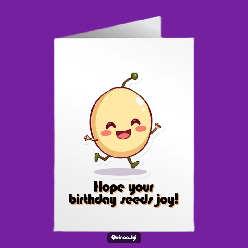 Free Printable Birthday Card: Bouncing Seed Fun, Hilarious Downloadable Gift!