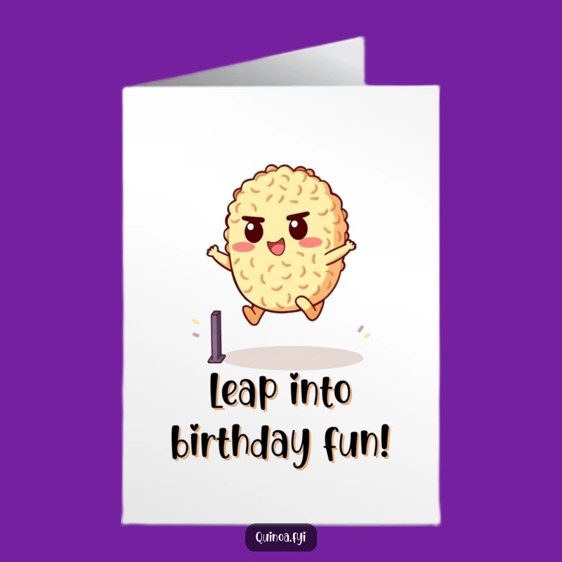Free Printable Birthday Card: Quinoa Leaps for a Joyful Downloadable Gift
