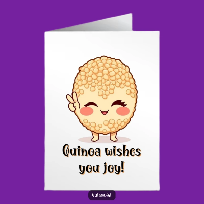 Free Printable Winking Quinoa Peace Sign Birthday Card - Funny Download