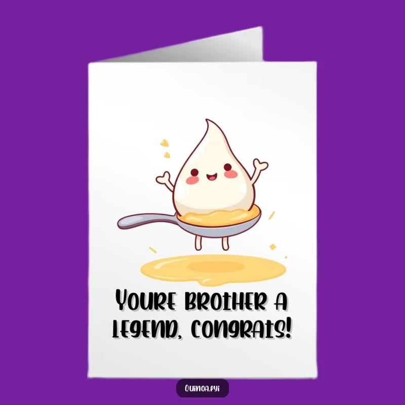 Free Printable Congrats Card: Broth Droplet Rider, Humorous Downloadable Gift!