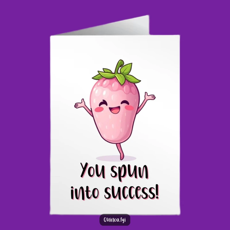 Free Printable Congrats Card: Dancing Berry Pirouette Funny Downloadable Gift