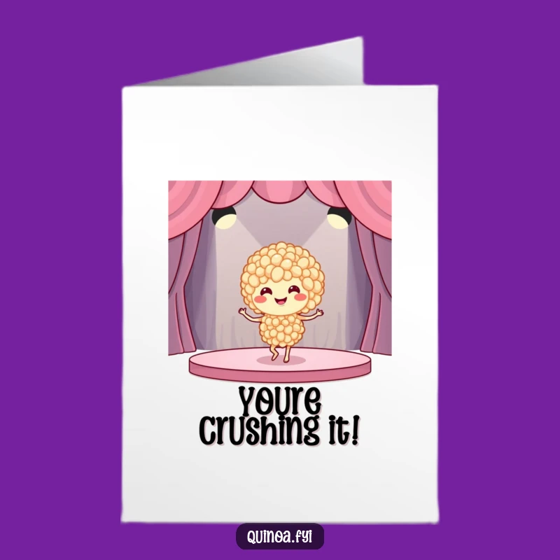 Free Printable Congrats Card: Hilarious Quinoa Dancer for Big Achievements