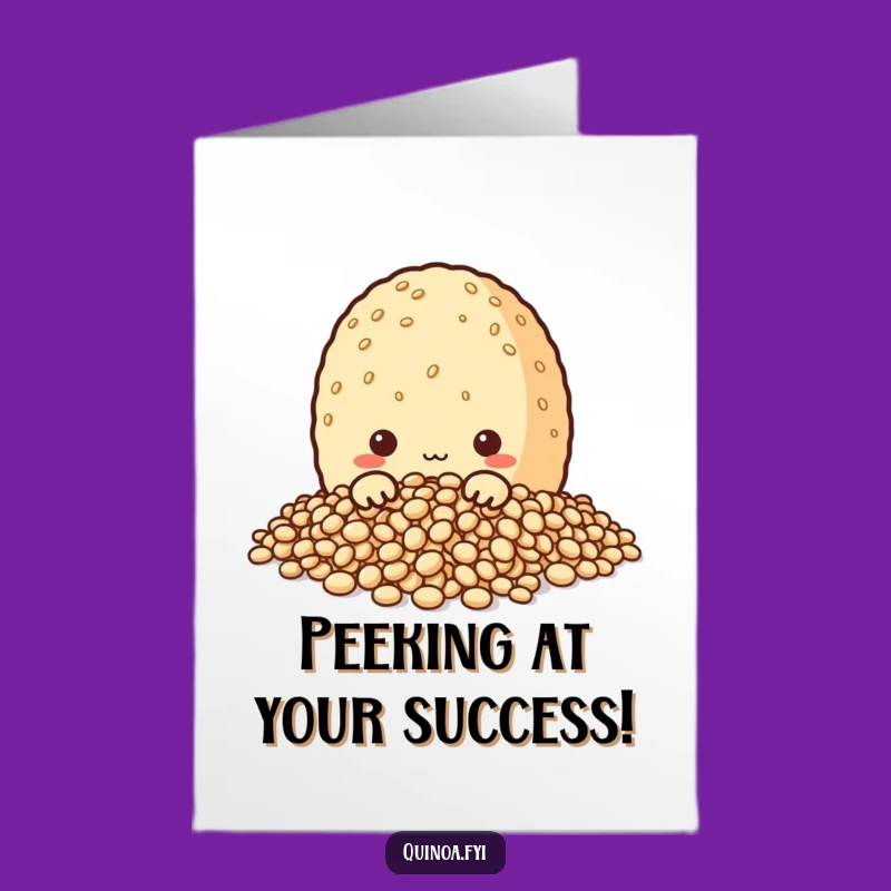 Free Printable Congrats Card: Peeking Quinoa Funny Downloadable Gift