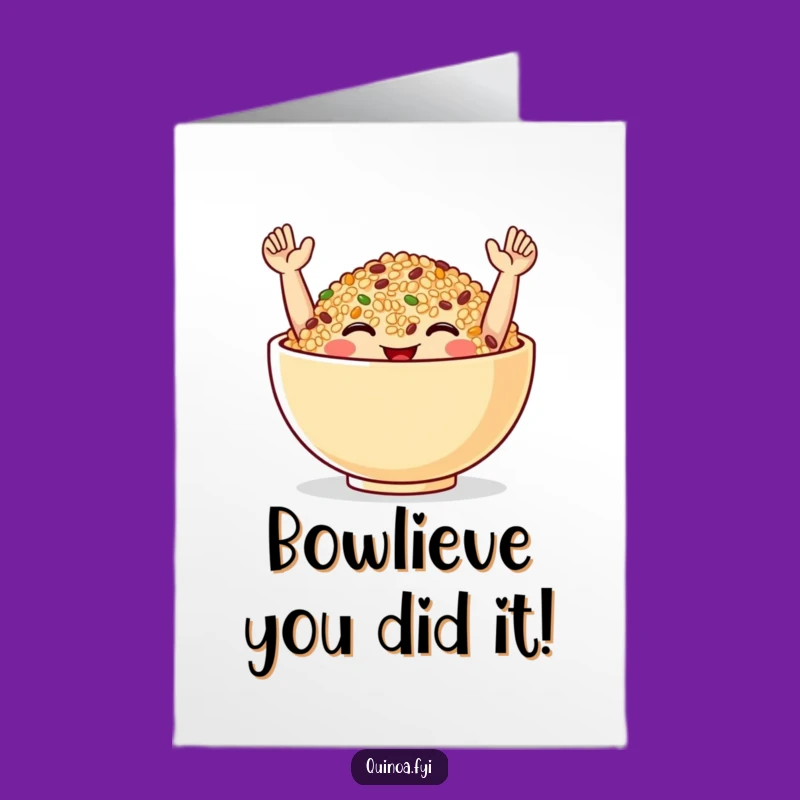 Free Printable Congrats Card: Quinoa Bowl Cheers for a Hilarious Downloadable Gift