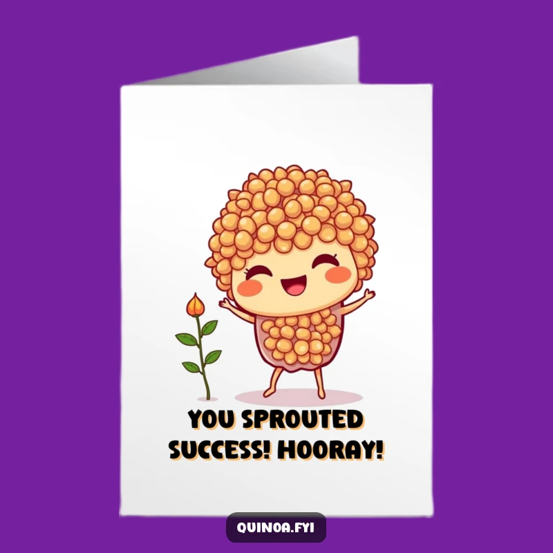 Free Printable Congrats Card: Quinoa's Silly Dance for Your Big Win, Downloadable Gift