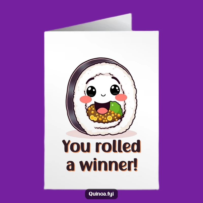Free Printable Congrats Card: Quinoa Sushi Celebration - Downloadable Joy