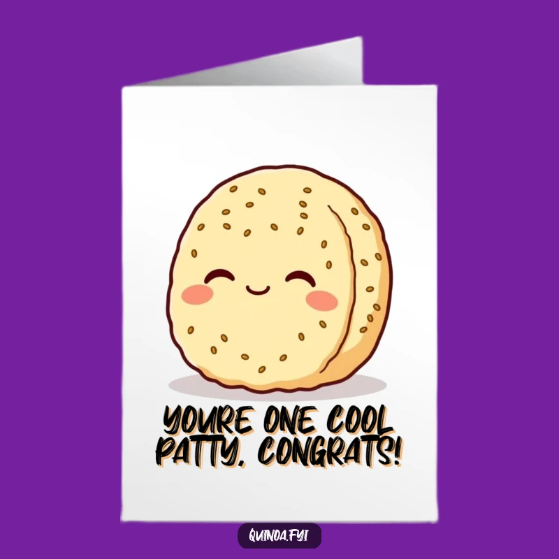 Free Printable Congrats Card: Serene Quinoa Patty Smiles on Your Success!