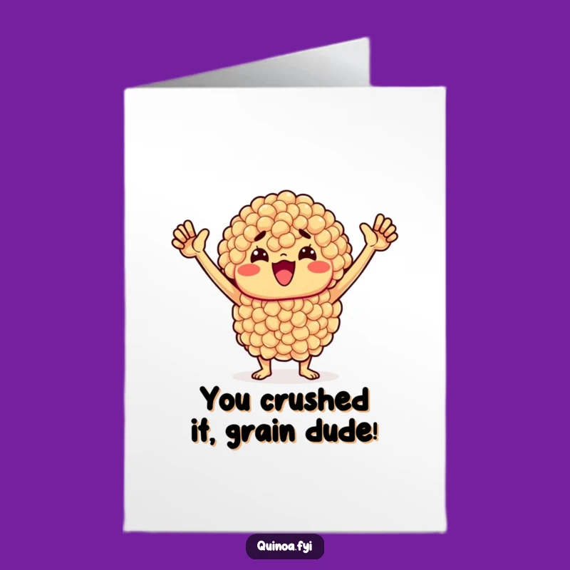 Free Printable Congrats Card: Victorious Quinoa - Inspiring Downloadable Celebration Art