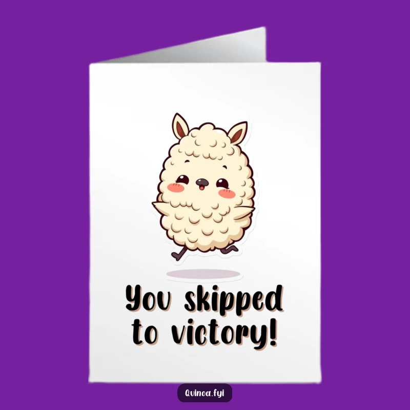 Free Printable Funny Quinoa Skip Congratulations Card - Instant Cheer!