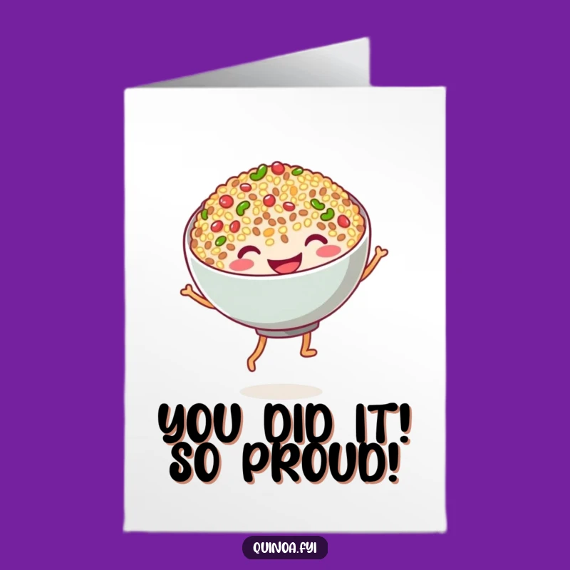 Free Printable Quinoa Congrats Card: Silly Dance Downloadable, Hilarious DIY Gift