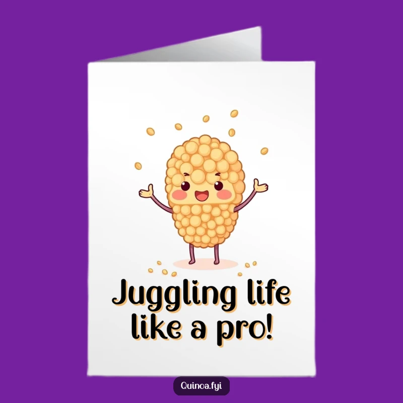 Free Printable Congrats Card: Juggling Quinoa Success Downloadable & DIY Gift