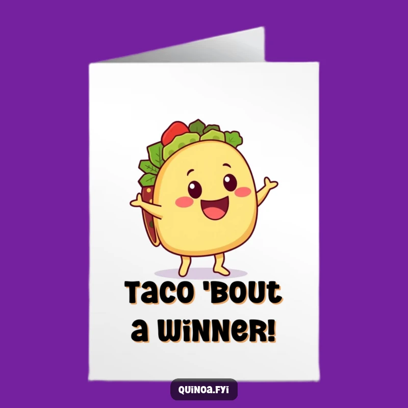 Free Printable Congrats Card: Taco Shimmy Success - Downloadable Festive Gift!