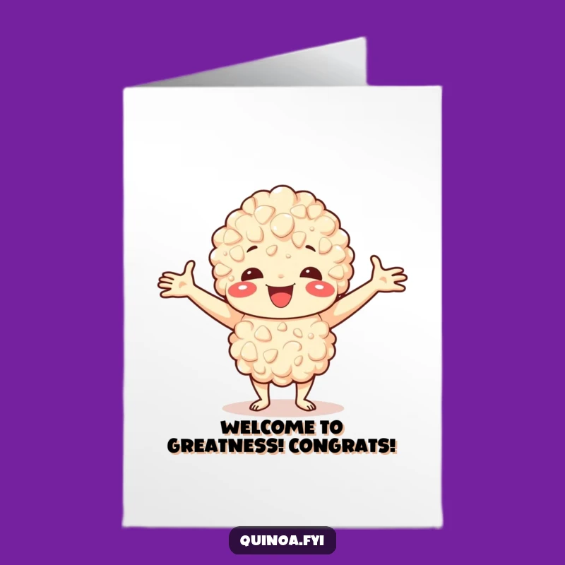 Free Printable Congrats Card: Welcoming Quinoa Cheer, Downloadable Celebration