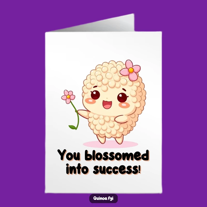 Free Printable Happy Quinoa Flower Congrats Card - Joyful Download