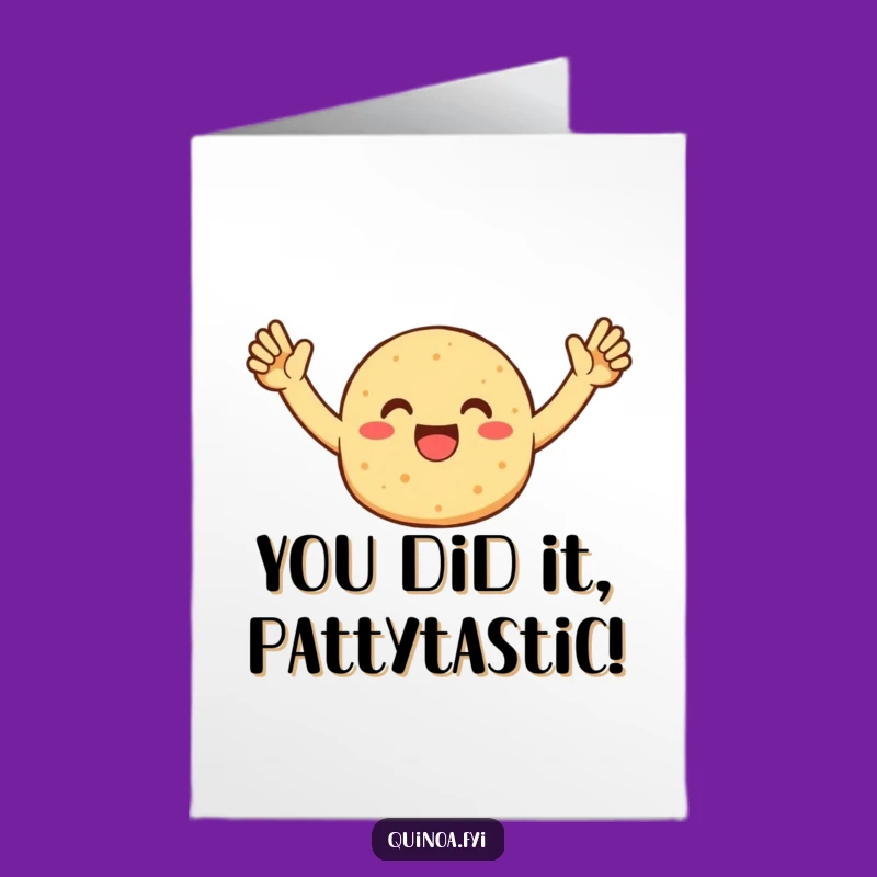 Free Printable Congrats Card: Joyful Quinoa Patty - Downloadable Celebration!