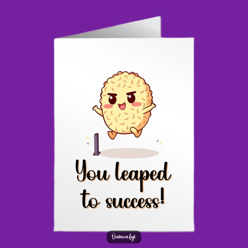 Free Printable Congrats Card: Quinoa's Leap for a Hilarious Downloadable Gift