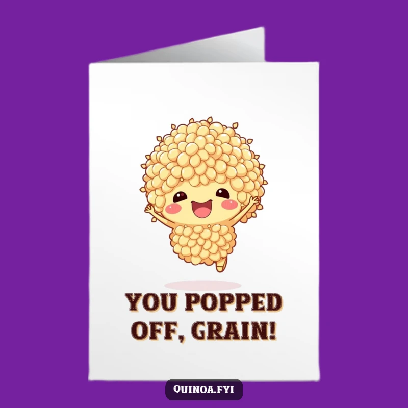 Free Printable Quinoa Cluster Congrats Card: Funny Downloadable for Any Win!