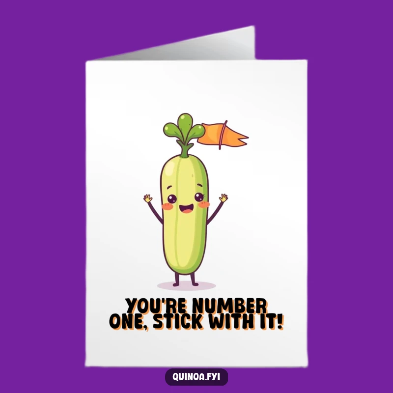 Free Printable Congratulations Card: Veggie Stick Triumph for Your Big Win