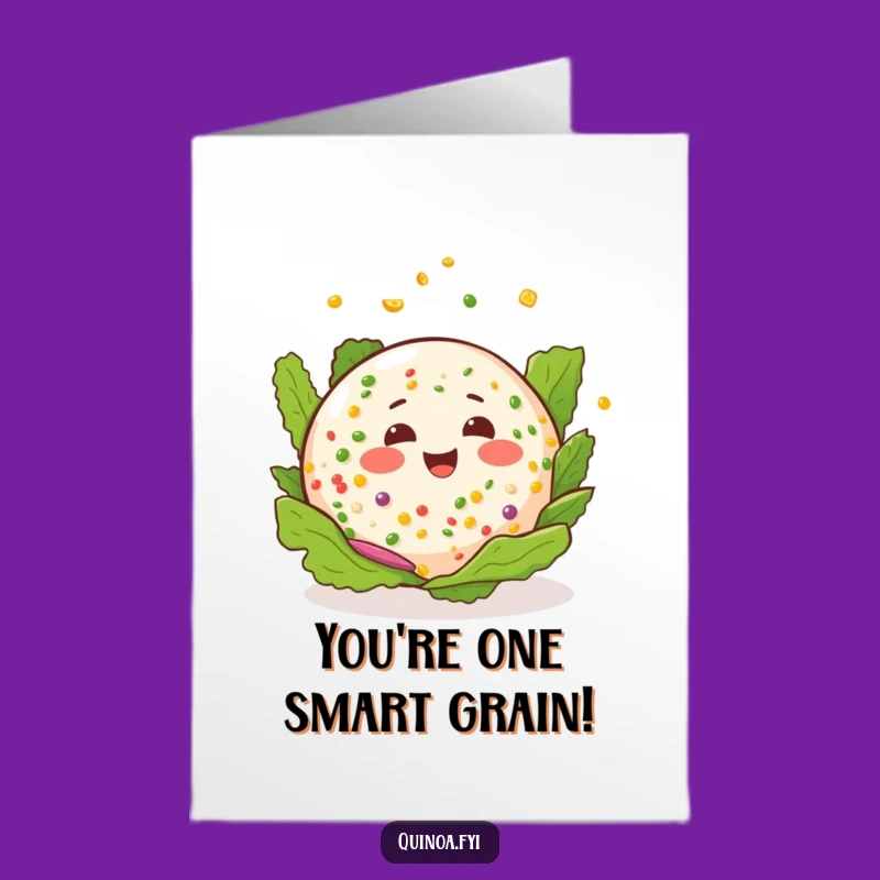 Free Printable Congrats Card: Quirky Quinoa Salad, Unique Downloadable Gift