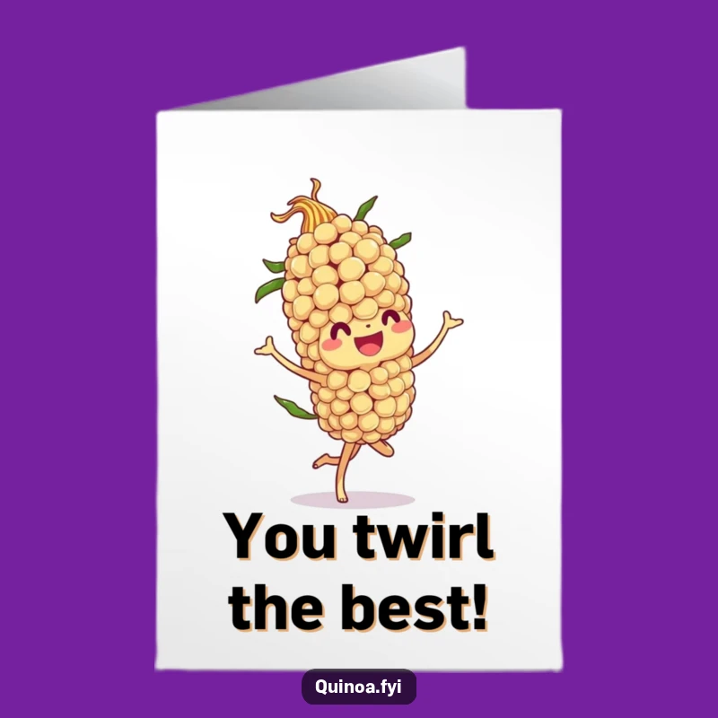 Free Printable Funny Quinoa Twirl Congratulations Card - Instant DIY!