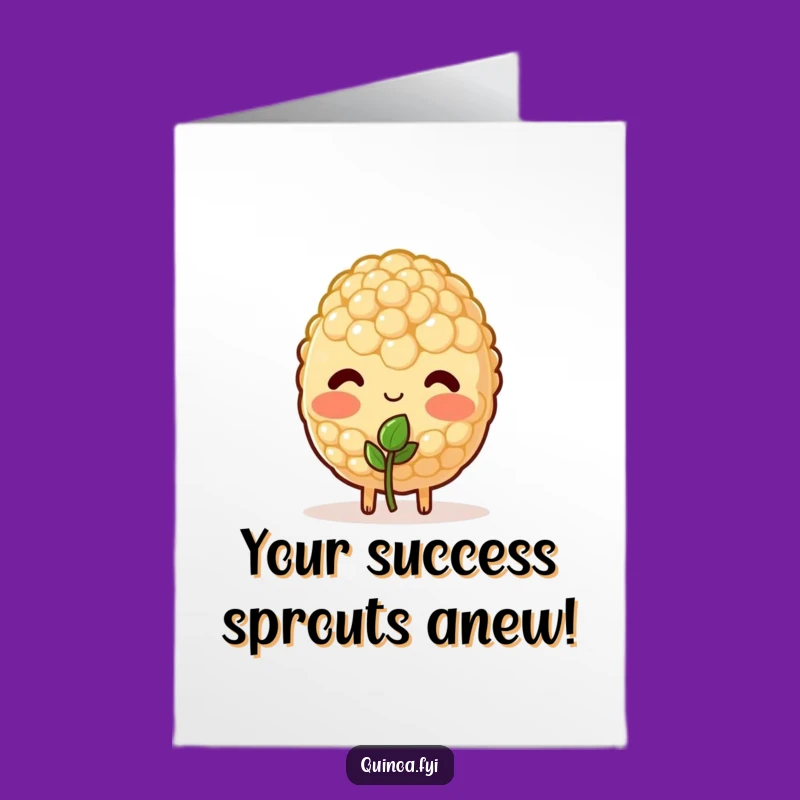 Free Printable Congrats Card: Shy Quinoa's Growing Success, Downloadable Joy