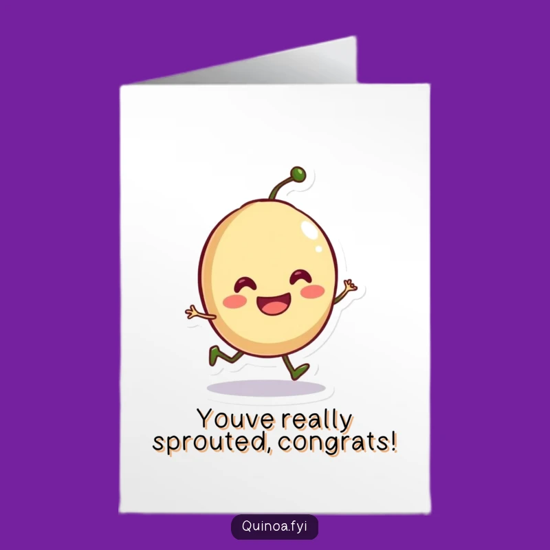 Free Printable Congrats Card: Hopping Seed, Humorous Downloadable Gift!