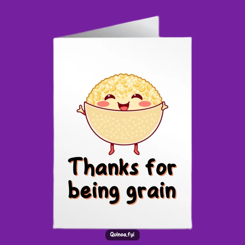 Free Printable Thank You Card: Dancing Quinoa - Whimsical Downloadable Appreciation Gift