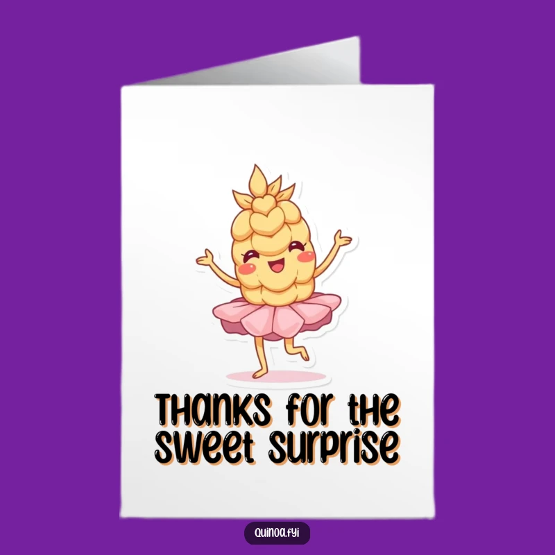 Free Printable Thank You Card: Dancing Wheat Grain Funny Downloadable Gift