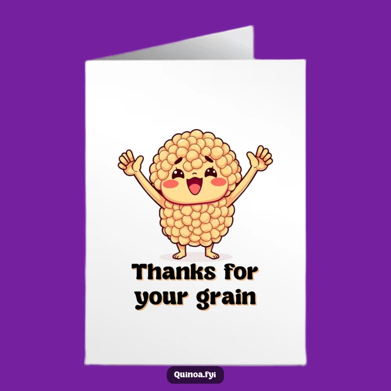 Free Printable Thank You Card: Determined Quinoa - Uplifting Downloadable Appreciation Gift
