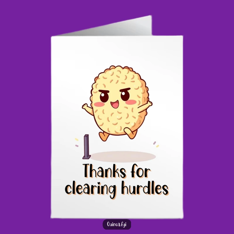 Free Printable Thank You Card: Quinoa's Jump for a Funny Downloadable Gift