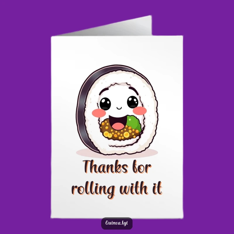 Free Printable Thank You Card: Sushi Smile - Print at Home
