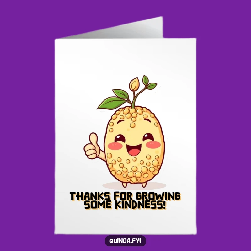 Free Printable Thumbs-Up Quinoa Thanks Card - Humorous DIY Downloadable Gift