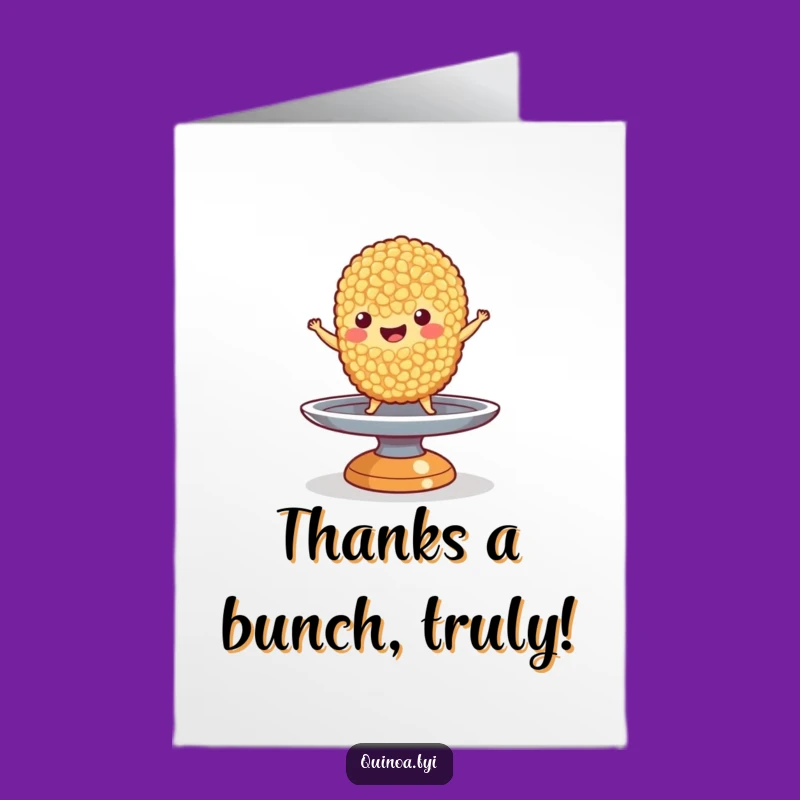 Free Printable Thank You Card: Quinoa Balance Gratitude - Downloadable Appreciative Gift!
