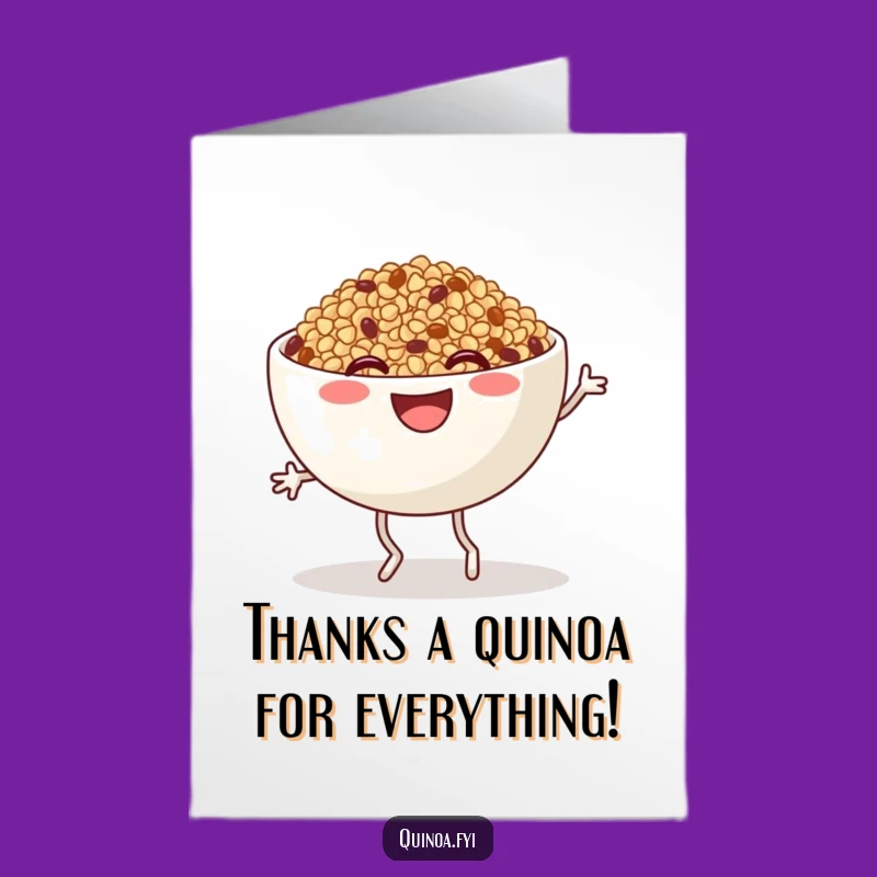 Free Printable Thank You Card: Quinoa Jigging Gratitude - Downloadable Cheerful Gift!