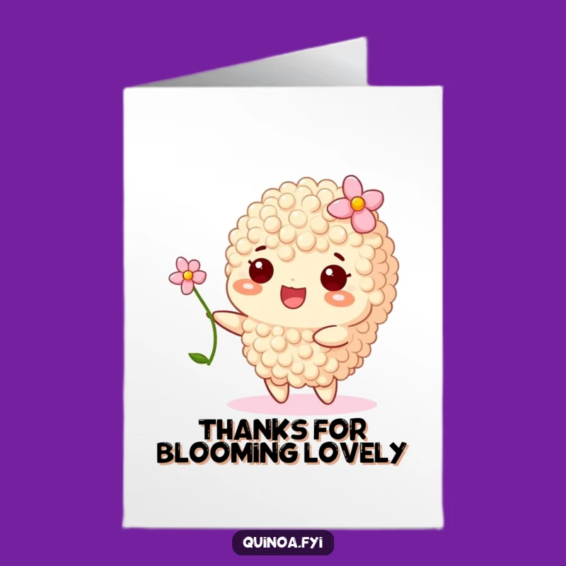 Free Printable Happy Quinoa Flower Thank You Card - Gentle Download