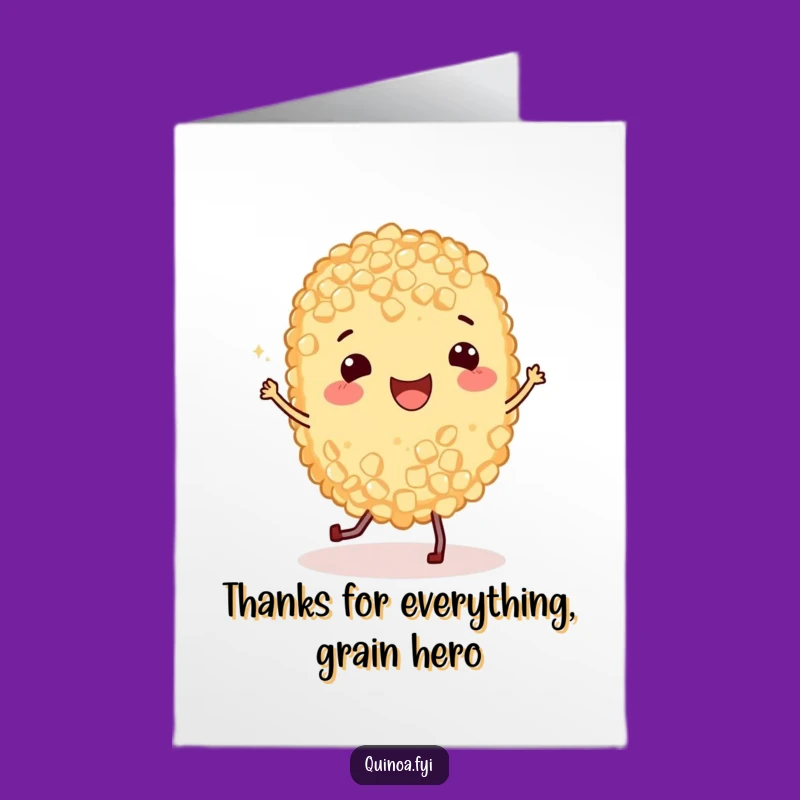 Free Printable Thank You Card: Quinoa's Jig for a Funny Downloadable Gift
