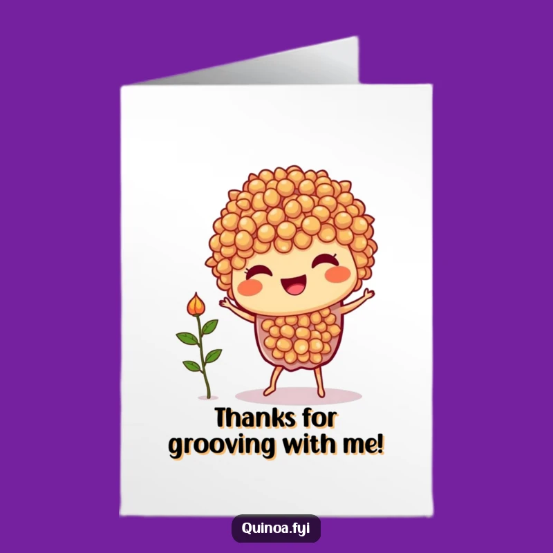 Free Printable Thank You Card: Quinoa's Dance of Gratitude, Downloadable Gift