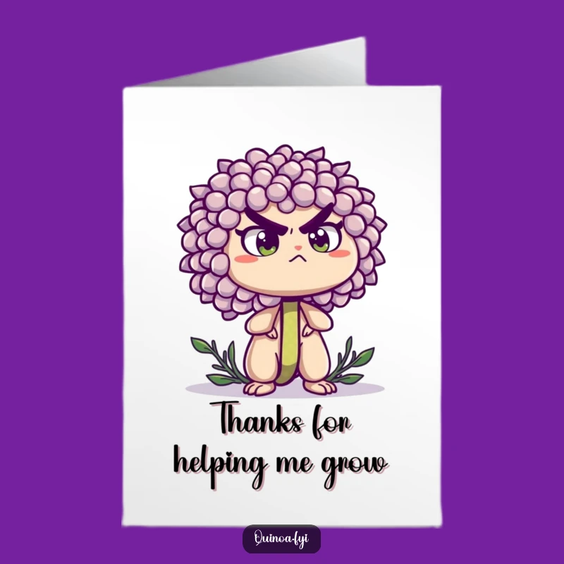 Free Printable Thank You Card: Determined Quinoa Gratitude - Funny Downloadable Gift