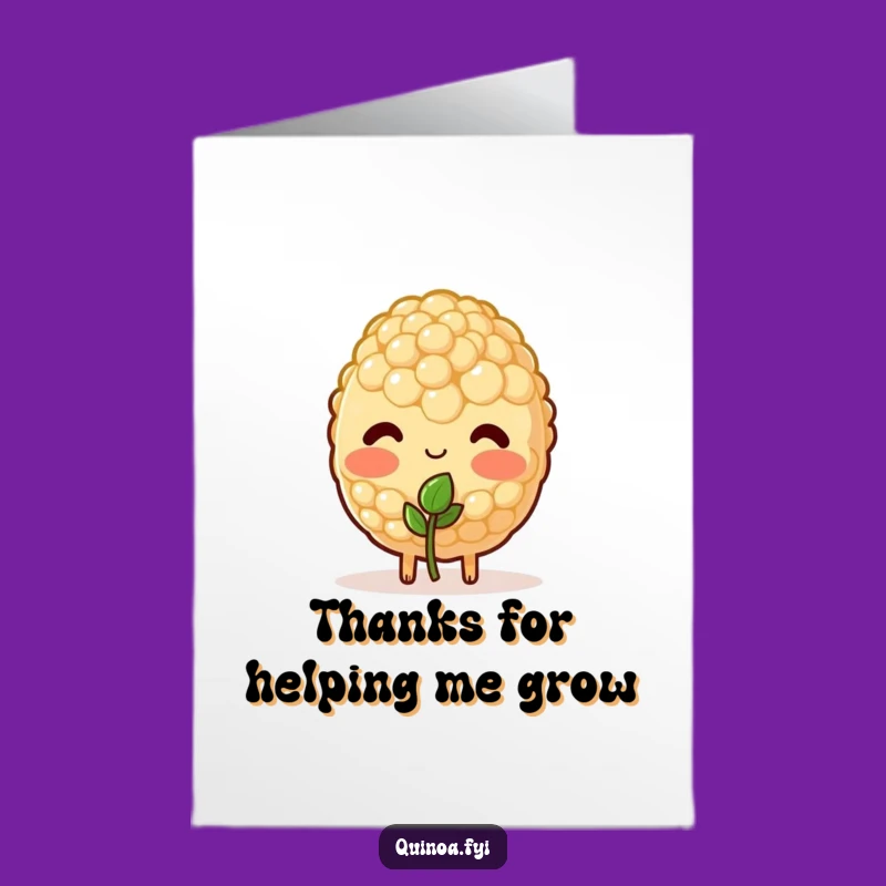 Free Printable Thank You Card: Shy Quinoa's Humble Thanks, Downloadable Gratitude