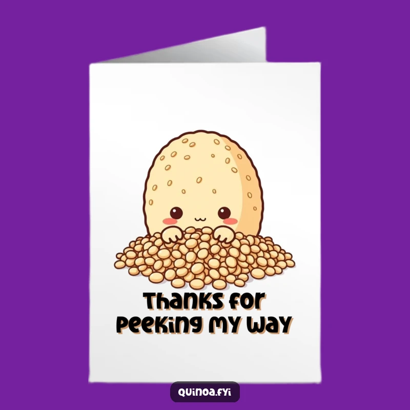 Free Printable Thank You Card: Curious Quinoa Says Thanks Funny Gift