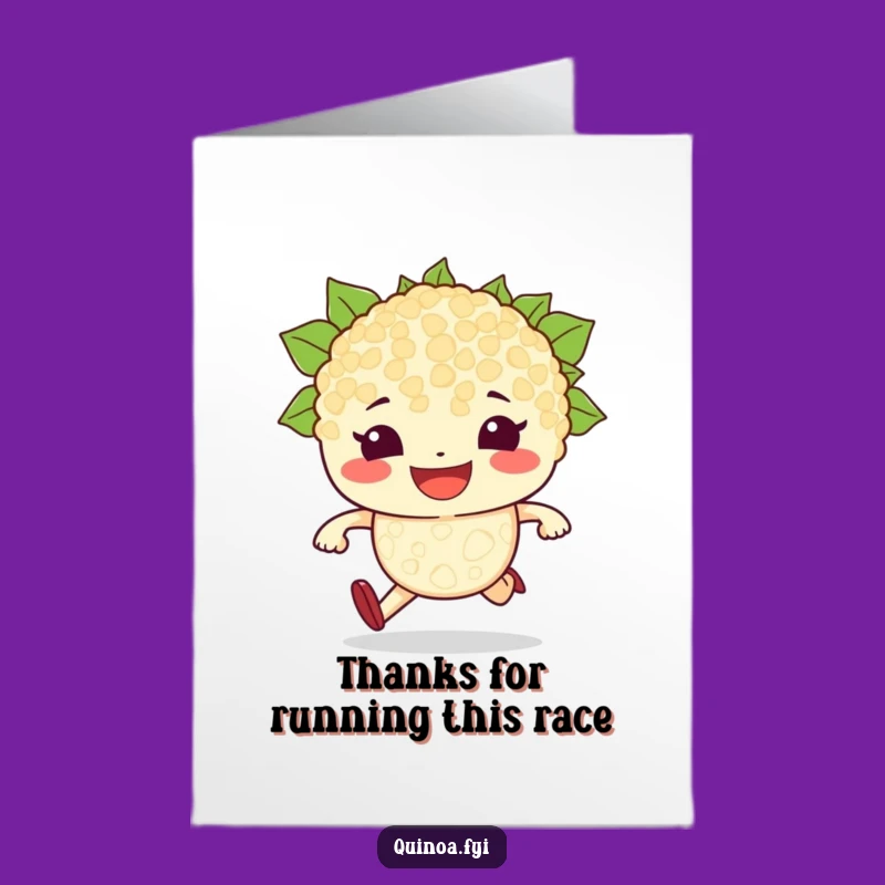 Free Printable Thank You Card: Speedy Quinoa Thanks Funny Downloadable Gift