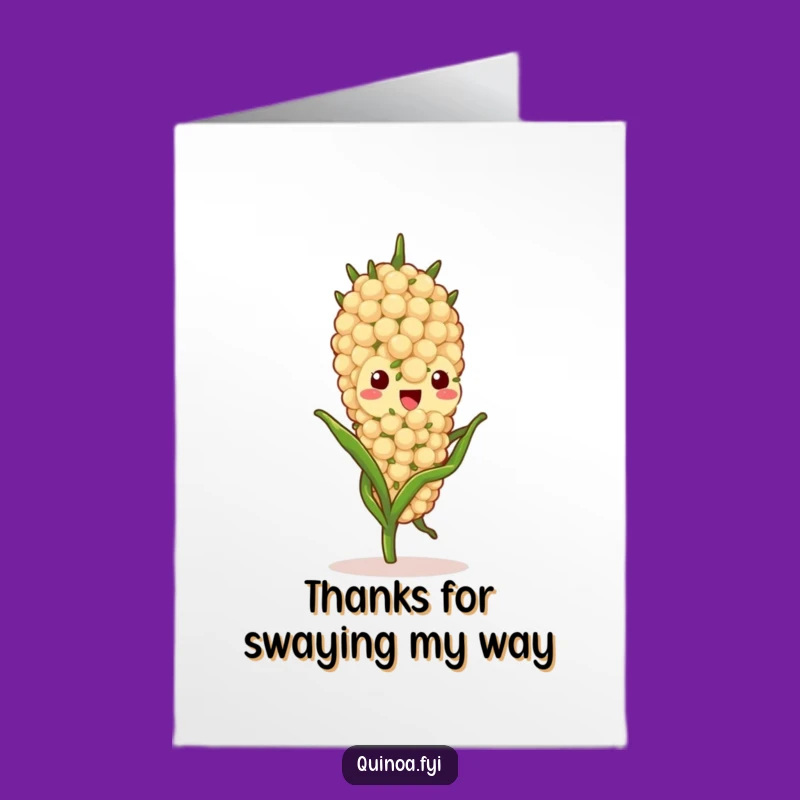 Free Printable Thank You Card: Swaying Quinoa Stalk's Gentle Thanks!